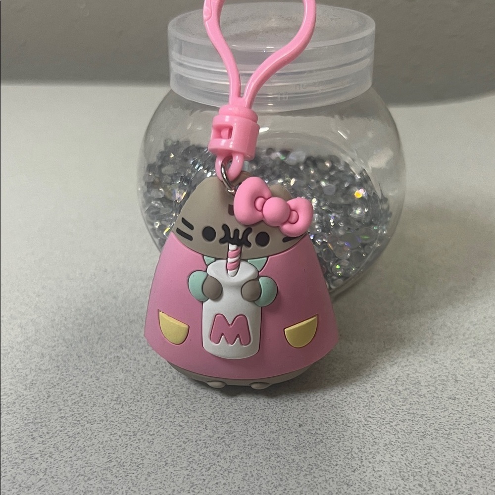 Sanrio Pink and Gray Cat Bag Charm